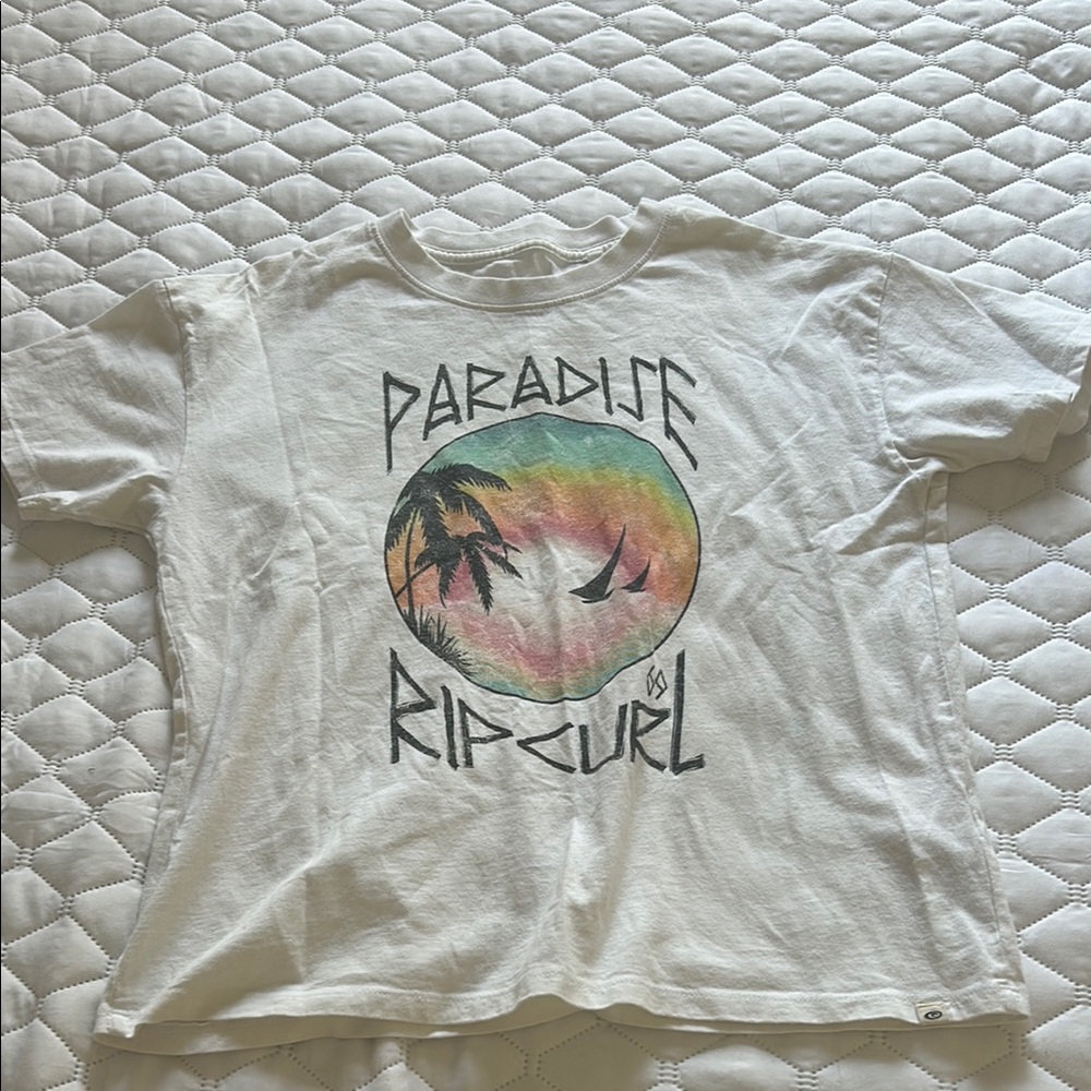 Rip Curl White Paradise Short Sleeve Tee